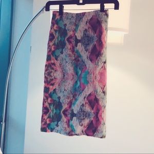 Nicole Miller Floral Midi Tube Skirt